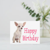 Moeie Hondenbaby Grappige Chihuahua Verjaardag Briefkaart (Staand voorkant)