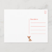 Moeie Hondenbaby Grappige Tekenfilm Chihuahua Verj Briefkaart (Achterkant)