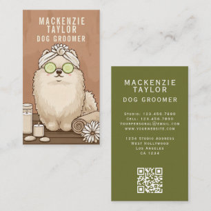 Moeie Hondenkapper Gepersonaliseerde Spa Stijl Visitekaartje