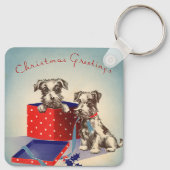 Moeie Hondjes, Ouderwetse Kerstgroeten Sleutelhanger (Achterkant)