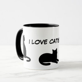 Moeie huisdieren silhouetten ontwerp - Katten 1 Mok