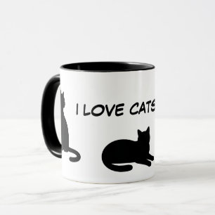 Moeie huisdieren silhouetten ontwerp - Katten 1 Mok