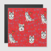 Moeie Husky Hond Kerst Winter Naadloos Patroon (Voorkant / Achterkant)