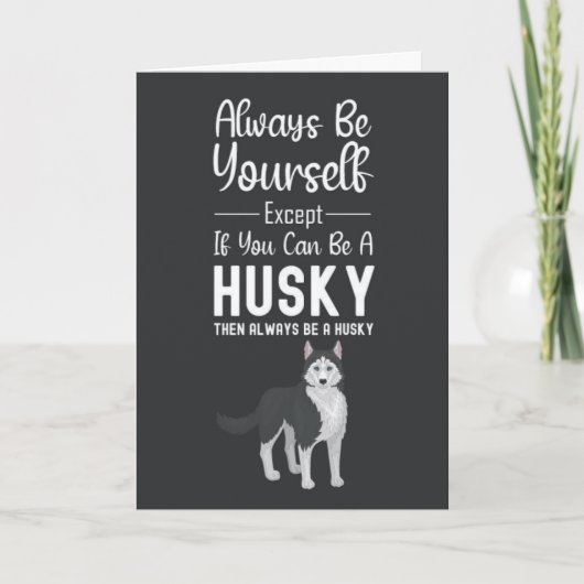 Moeie Husky Kaarten Sneeuw Siberische Hond Huisdie (Voorkant)