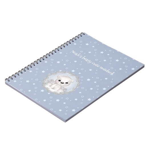 Moeie Ijsbeer Persoonlijke Winter Thema Notitieboe Notitieboek (Linkerzijde)