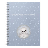 Moeie Ijsbeer Persoonlijke Winter Thema Notitieboe Notitieboek (Voorkant)