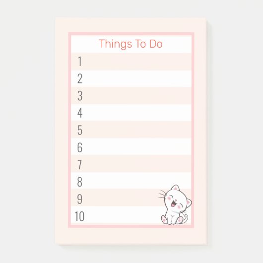 Moeie kat dingen om te doen post-it® notes (Voorkant)