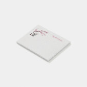 Moeie kat en kersenbloesem memobriefjes post-it® notes (Schuin)