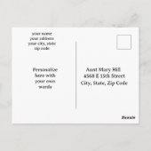 Moeie kat en zonnebloemen bedankkaart briefkaart (Achterkant)