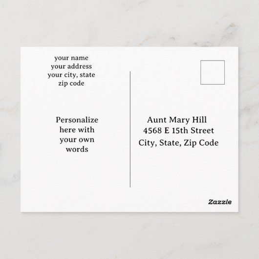 Moeie kat en zonnebloemen bedankkaart briefkaart (Achterkant)