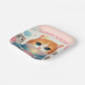 Moeie Kat Gelukkige Verjaardag Papieren Bord (Gebogen)