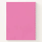 Moeie kat gepersonaliseerde aangepaste naam roze notitieboek (Achterkant)