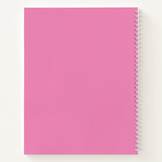 Moeie kat gepersonaliseerde aangepaste naam roze notitieboek (Achterkant)