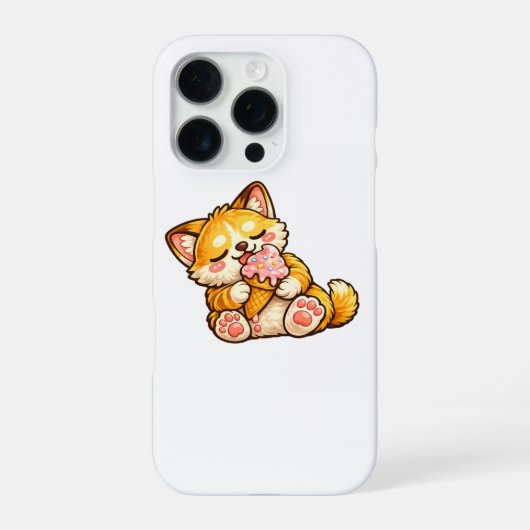 Moeie Kat Ijs iPhone Hoesje (Achterkant)