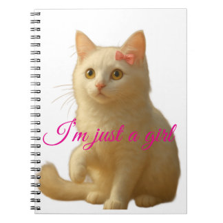 Moeie Kat "Ik Ben Gewoon Een Meisje" Aanpasbare Ci Notitieboek