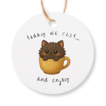 Moeie kat in beker cadeaukaartjes | Favorietendoos
