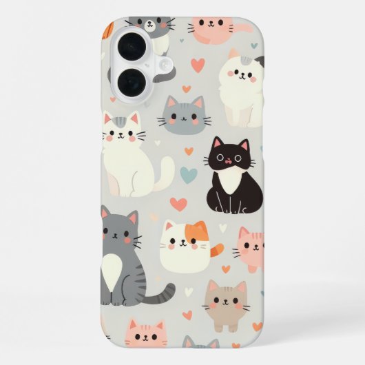Moeie Kat iPhone 16 Plus Hoesje (Achterkant)