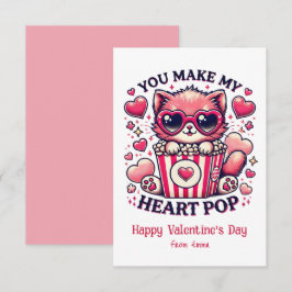 Moeie Kat Je Laat Mijn Hart Kloppen Klaslokaal Notitiekaartje