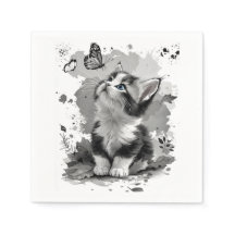 Moeie Kat Miauw Papieren Servetten