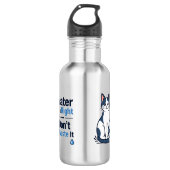 Moeie kat water besparen milieuvriendelijk waterfles (Voorkant)