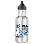Moeie kat water besparen milieuvriendelijk waterfles (Rechts)