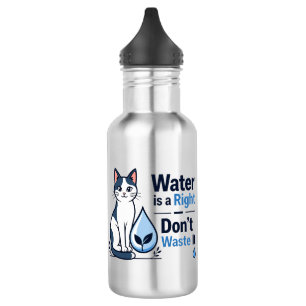 Moeie kat water besparen milieuvriendelijk waterfles