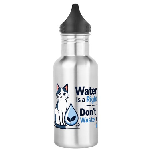 Moeie kat water besparen milieuvriendelijk waterfles (Links)