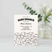 Moeie katten babyshower kaart (Staand voorkant)