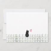 Moeie katten bloemen bruiloft save the date (Achterkant)