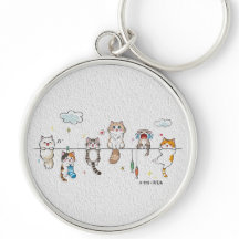 Moeie Katten Hangende Sleutelhanger