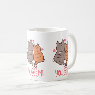 Moeie katten jij en ik hartstaarten koffiemok