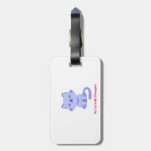 Moeie katten kunst bagage labels (Achterkant verticaal)
