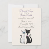 Moeie Katten Pasen Sla de Datum Op Trouwbericht Kaart (Achterkant)