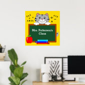 Moeie Kattenklasposters Poster (Thuiskantoor)
