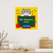Moeie Kattenklasposters Poster (Keuken)