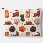 Moeie kattenpatroon Aangepaste monogram naam kinde Etui (Achterkant)