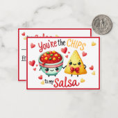 Moeie Kawaii Chips en Salsa Notitiekaartje (Voorkant / Achterkant in situ)