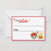 Moeie Kawaii Chips en Salsa Notitiekaartje (Achterkant)