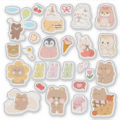 Moeie Kawaii Dierensticker Sticker (Voorkant)
