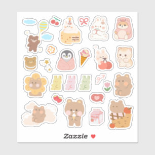 Moeie Kawaii Dierensticker Sticker