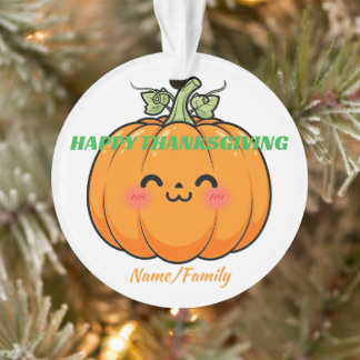 Moeie Kawaii Pompoen Gezicht - Thanksgiving Ornament
