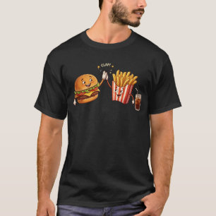 Moeie Kawaii Sushi Vrienden Karakters Illustratie T-shirt
