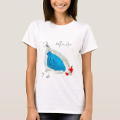 Moeie kippen aquarel t-shirt (Voorkant)