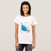 Moeie kippen aquarel t-shirt (Voorkant volledig)