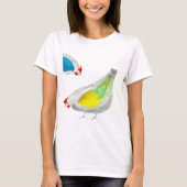 Moeie kippen aquarel t-shirt (Voorkant)
