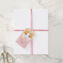 Moeie Kitten Kat Bedankt Verjaardagsfeest Cadeauta Cadeaulabel