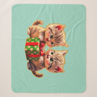 **Moeie Kittens die vechten om een Cadeau – Grappi Sherpa Deken