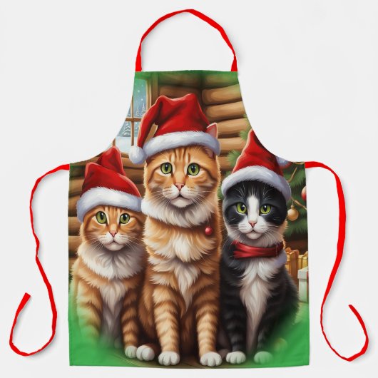 Moeie Kittens Kerstmis Schort (Voorkant)