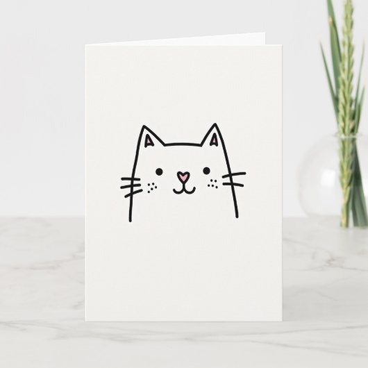 Moeie Kitty Tekenkaart Kaart (Voorkant)
