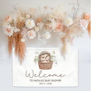 Moeie Kleine Egel Baby Shower Welkom Spandoek